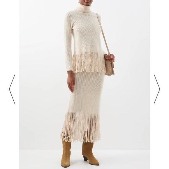 ZIMMERMANN Kaleidoscope fringed sweater in Cream, Size: (AU 1) - Picture 2 of 6